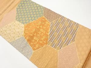 切り嵌め風名物裂模様織出し袋帯